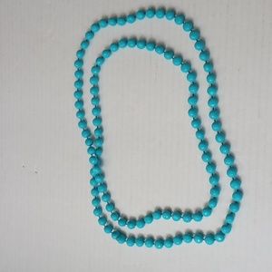 $4 Add-on Blue Plastic Beads Necklace